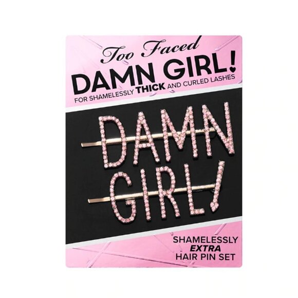 💕TOO FACED💕 Damn Girl! Rhinestone Hair Pin Set - Picture 1 of 4